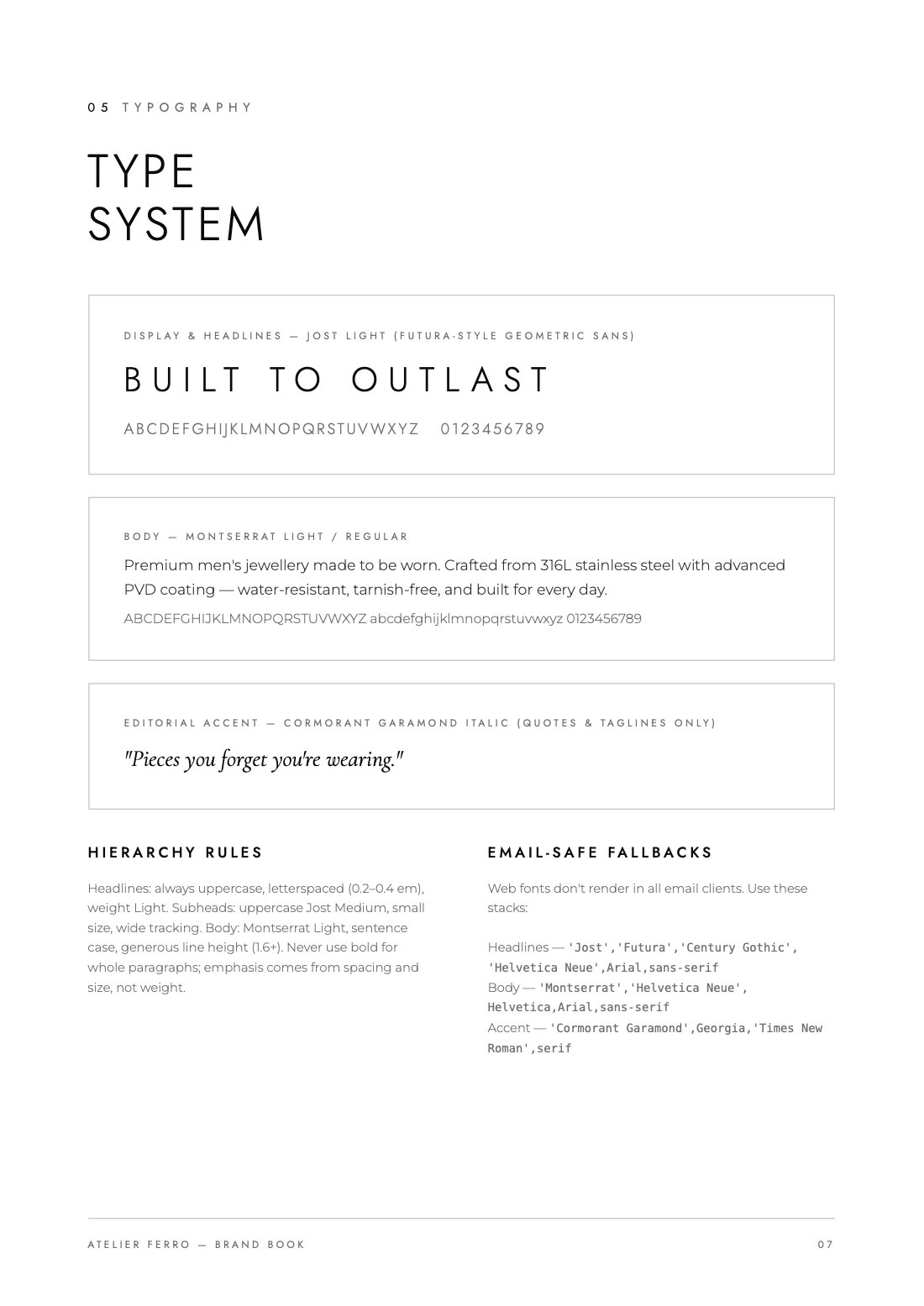 Brandbook: lettertypes