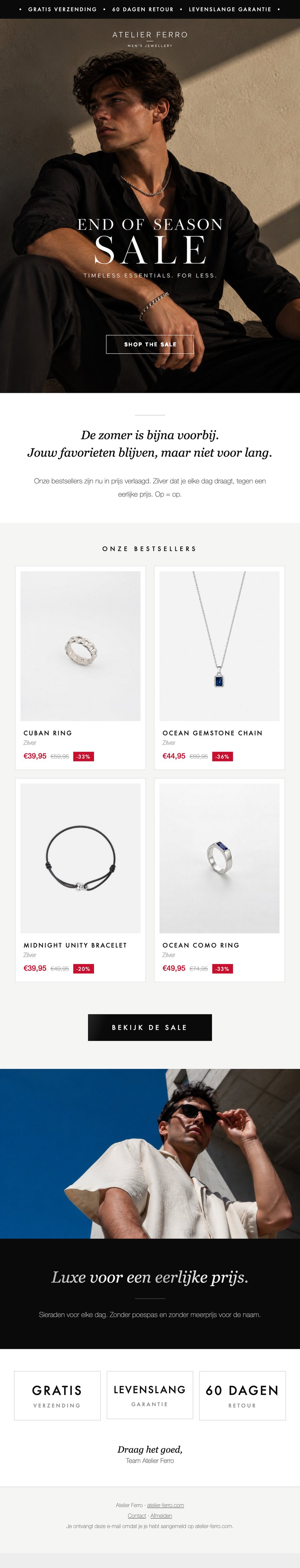 END OF SEASON SALE: tot 50% korting