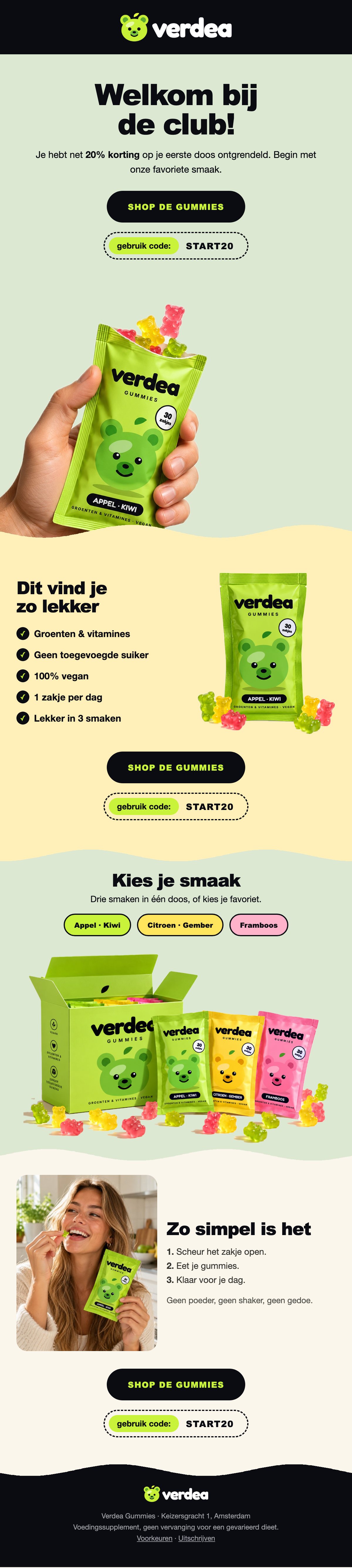 Welkom bij de club! Je 20% korting wacht